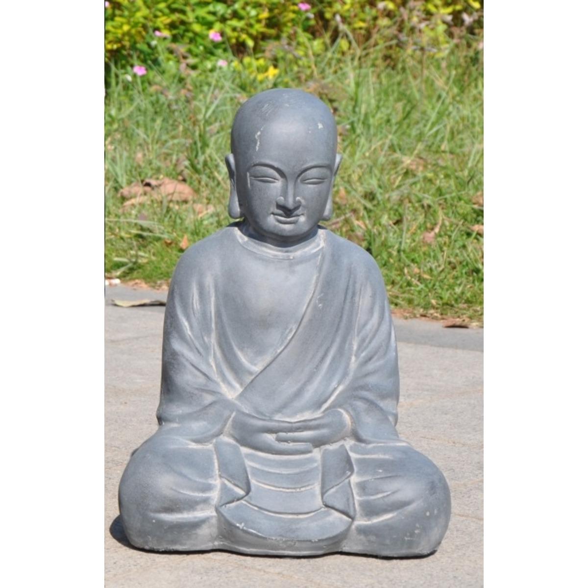 Statue Bouddha - 29,5 x 22,5 x 40,5 cm - gris