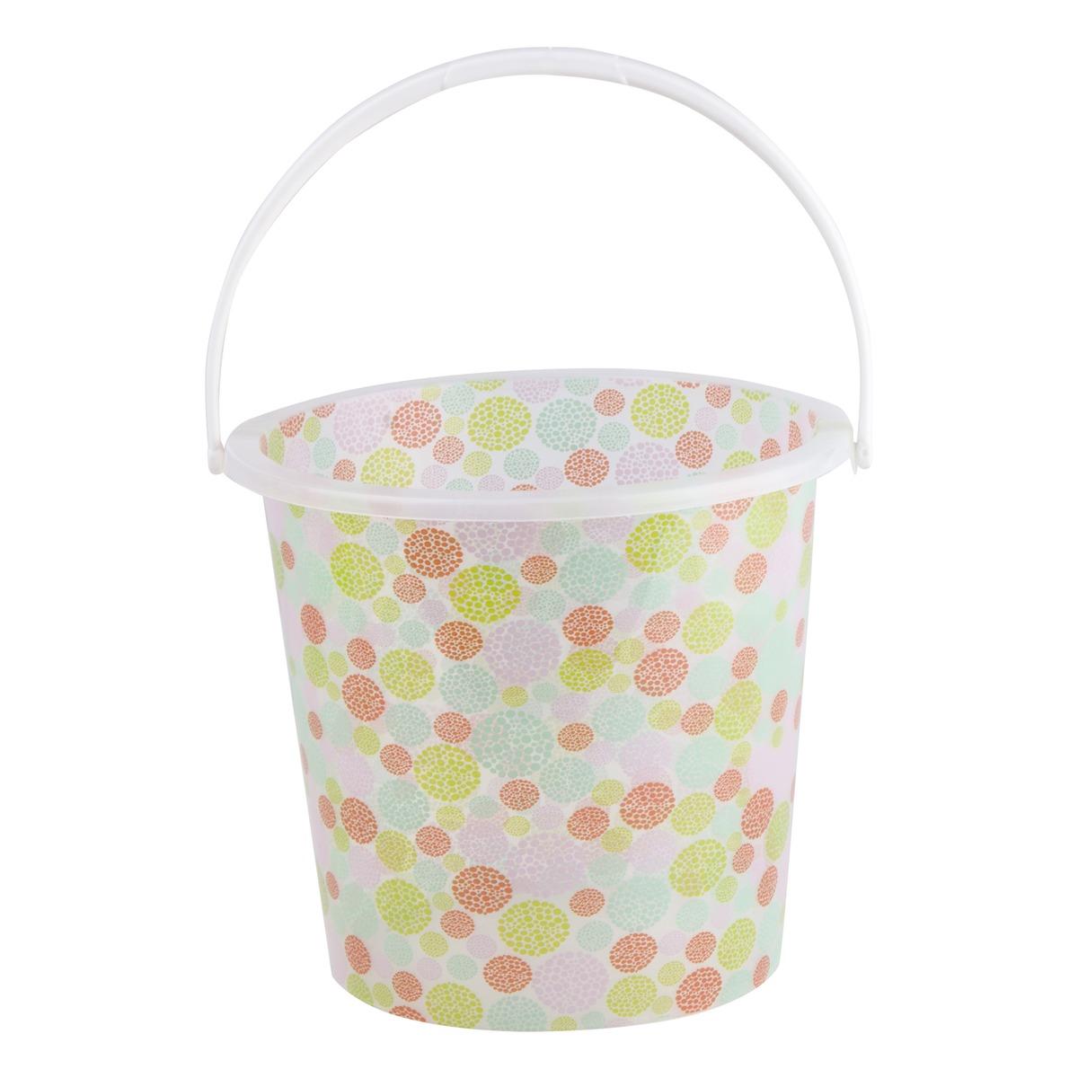 Seau en plastique - D 29 x H 25 cm - multicolore