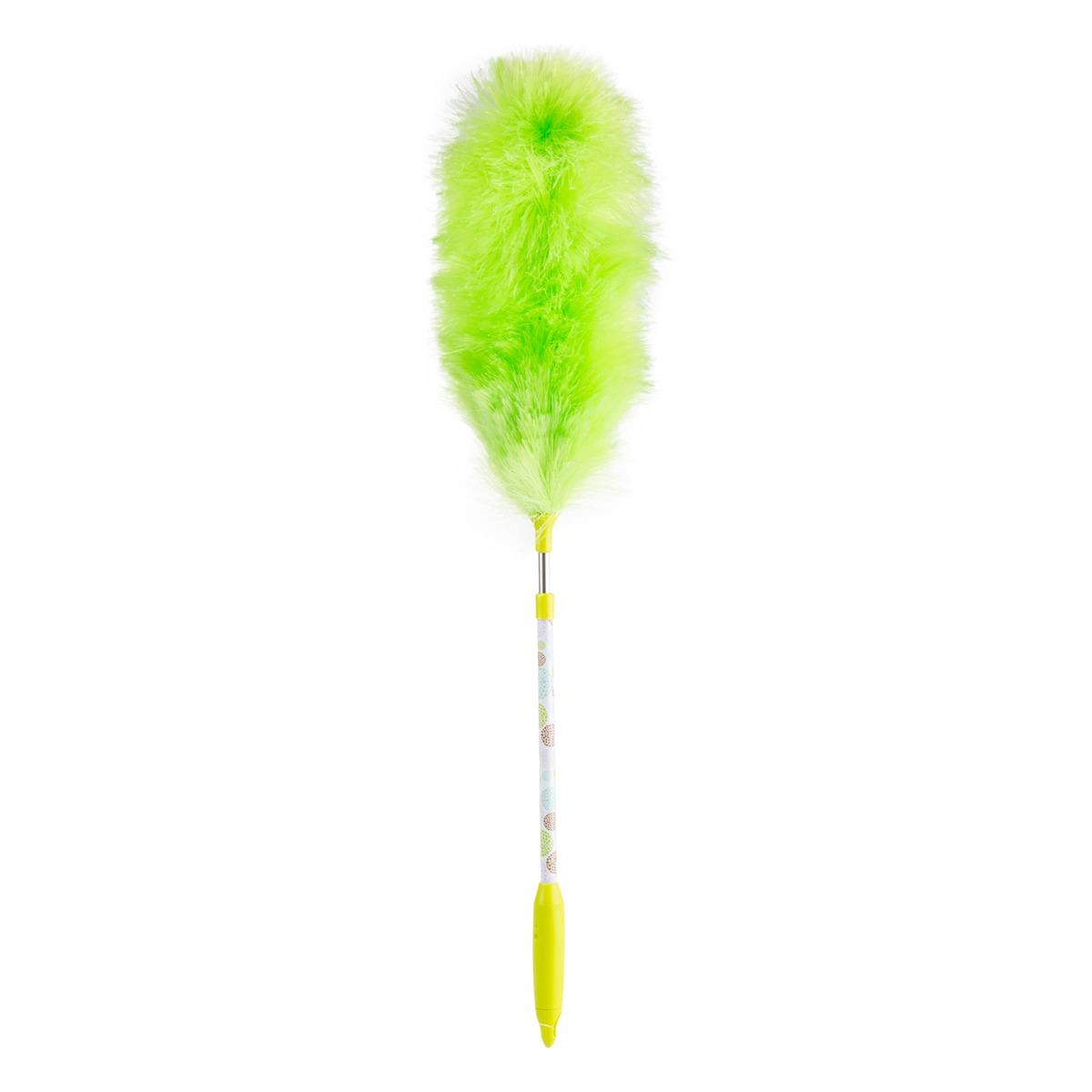 Plumeau à fleurs - longueur 76,5 cm - vert