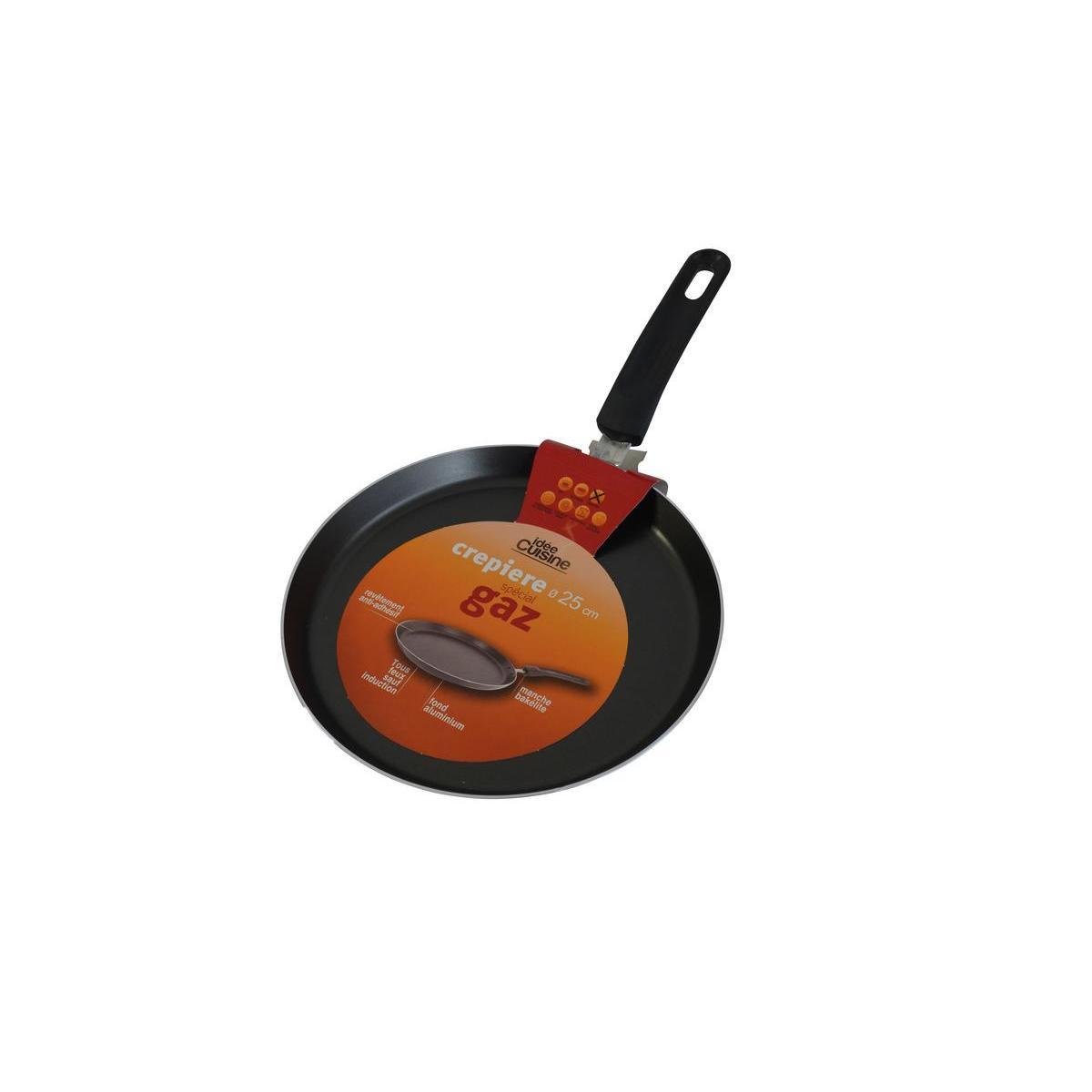 Crêpière ECOLINE en aluminium - Diamètre 25 cm - Noir