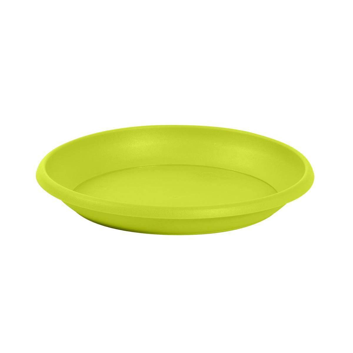 Soucoupe ronde pour pot - Plastique - Ø 17 cm - Vert anis