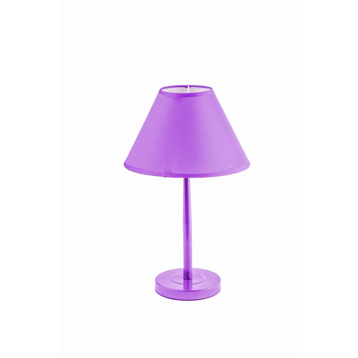 Lampe à poser Lia - Fer forgé - Hauteur 38 cm - Violet prune