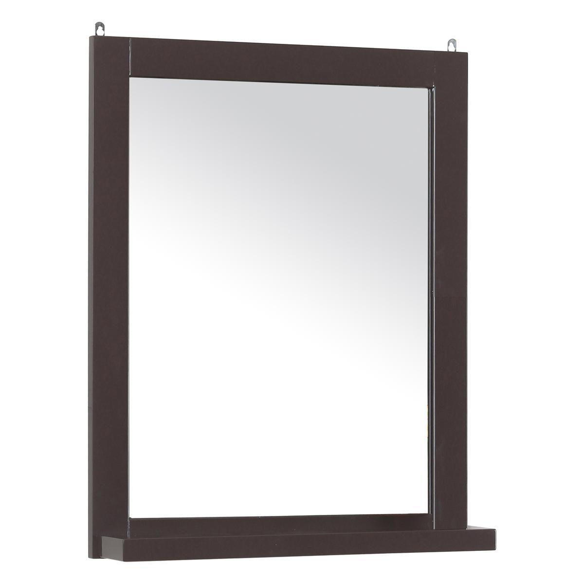 Miroir laqué - 48 x 110 x H 60 cm - gris, blanc