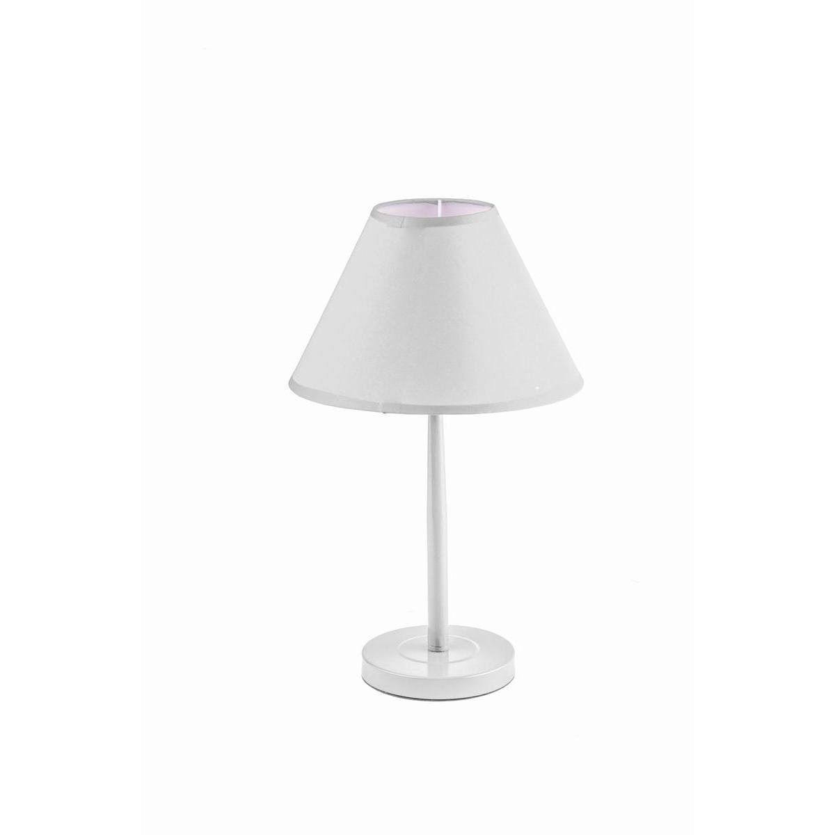 Lampe à poser Lia - Fer forgé - Hauteur 38 cm - Blanc