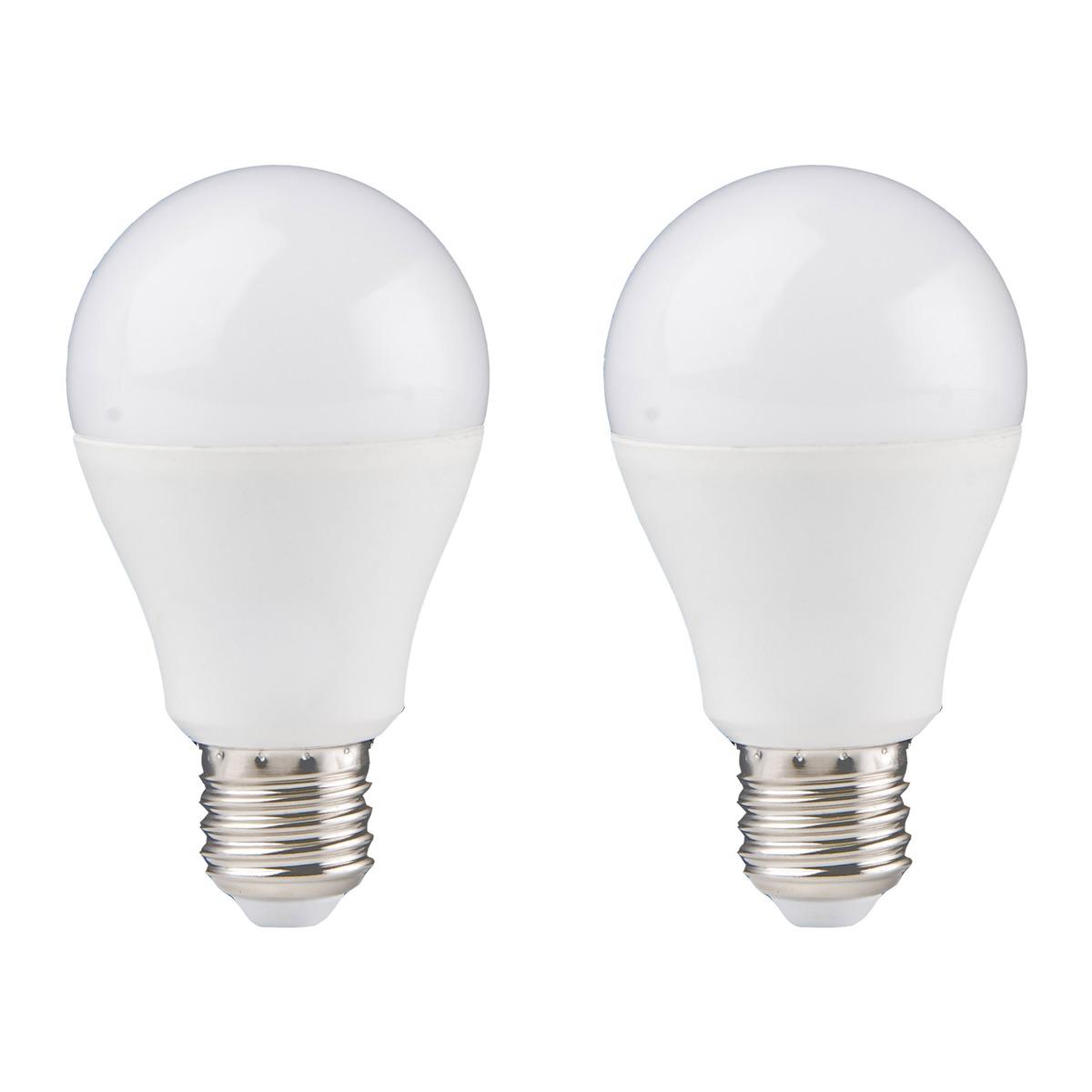 Lot de 2 ampoules à led - e 27 - blanc