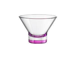 Lot de 2 coupes à glace - Verre - Diamètre 13 cm - Rose fuchsia