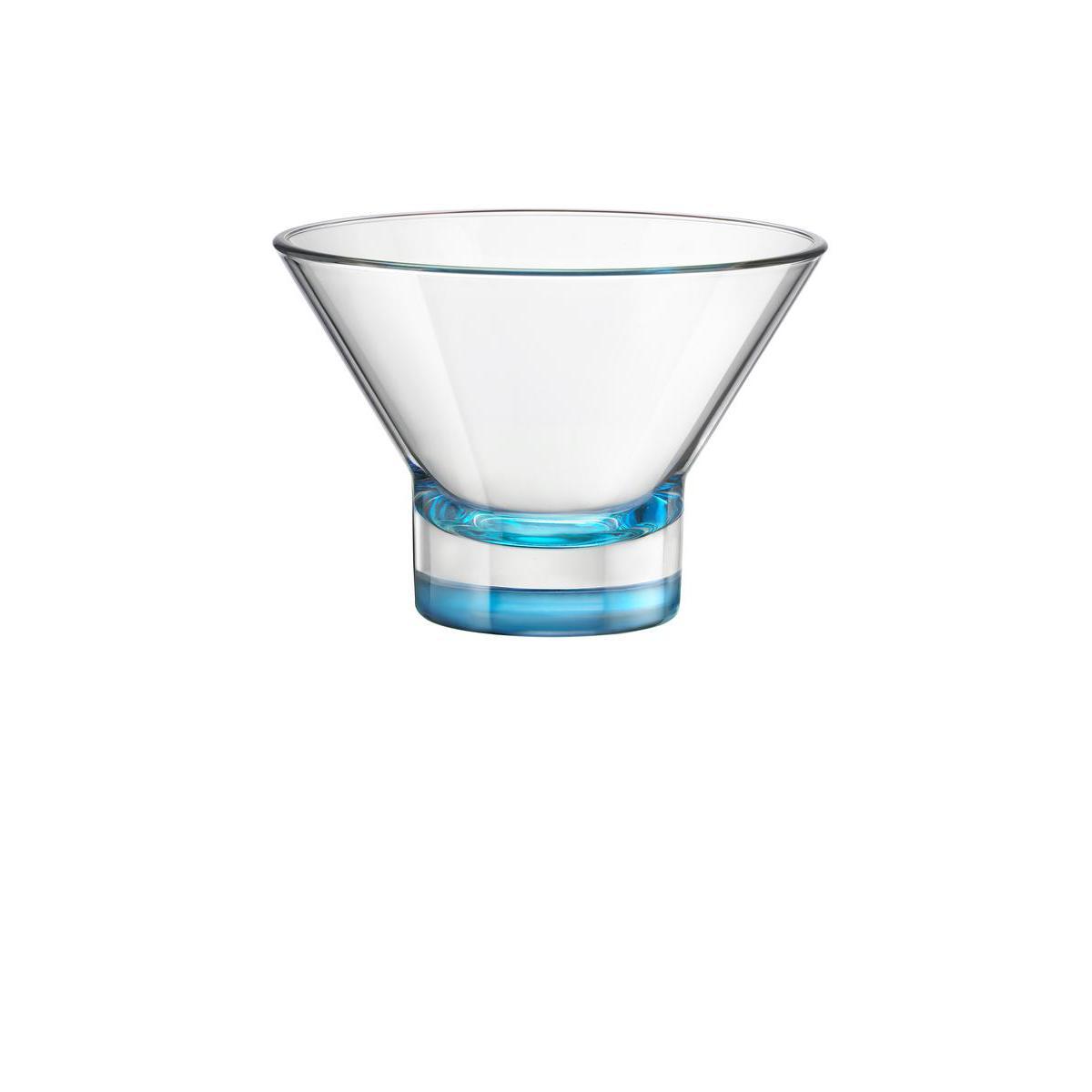 Lot de 2 coupes à glace - Verre - Diamètre 13 cm - Bleu