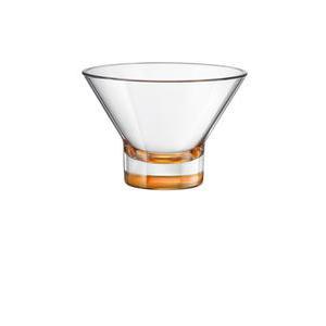 Lot de 2 coupes à glace - Verre - Diamètre 13 cm - Orange