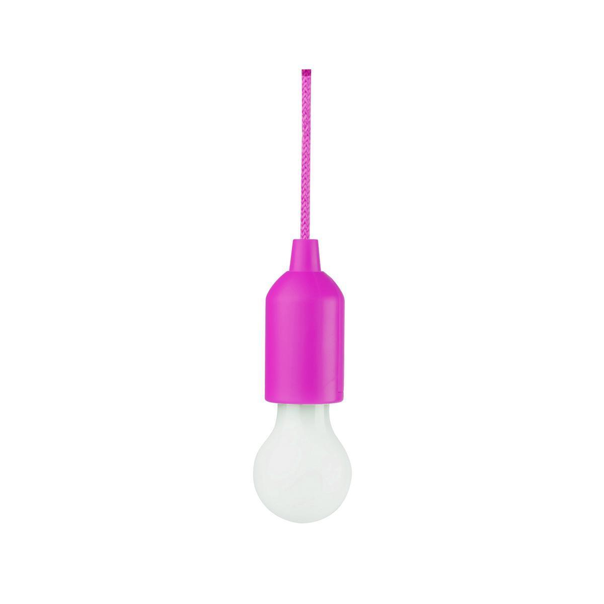 Suspension lampe fil nomade - ABS et Polycarbonate - 16,5 x 5,5 cm / Câble 108 cm - Rose