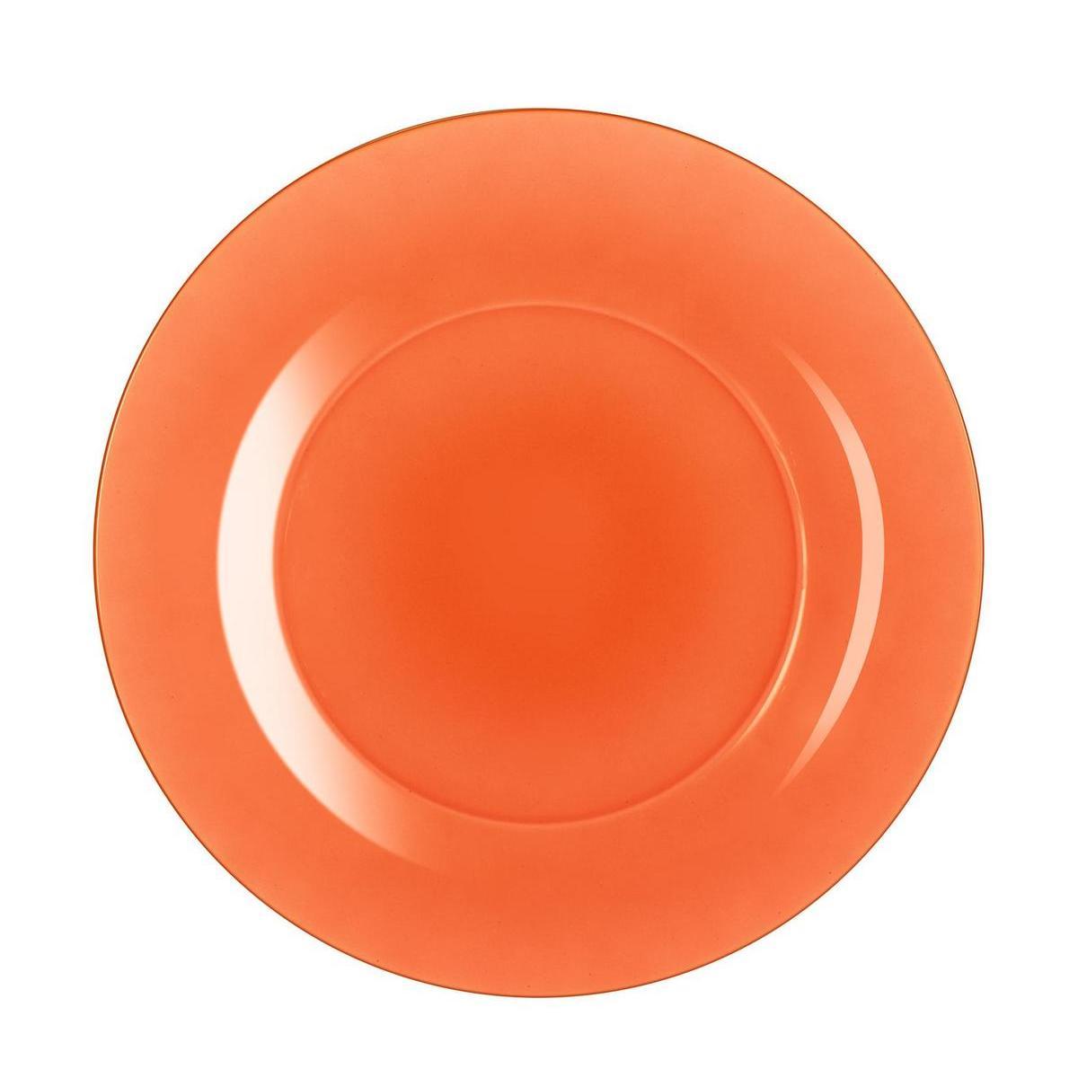 Assiette Techno Colors - Verre - Ø 25 cm - Orange