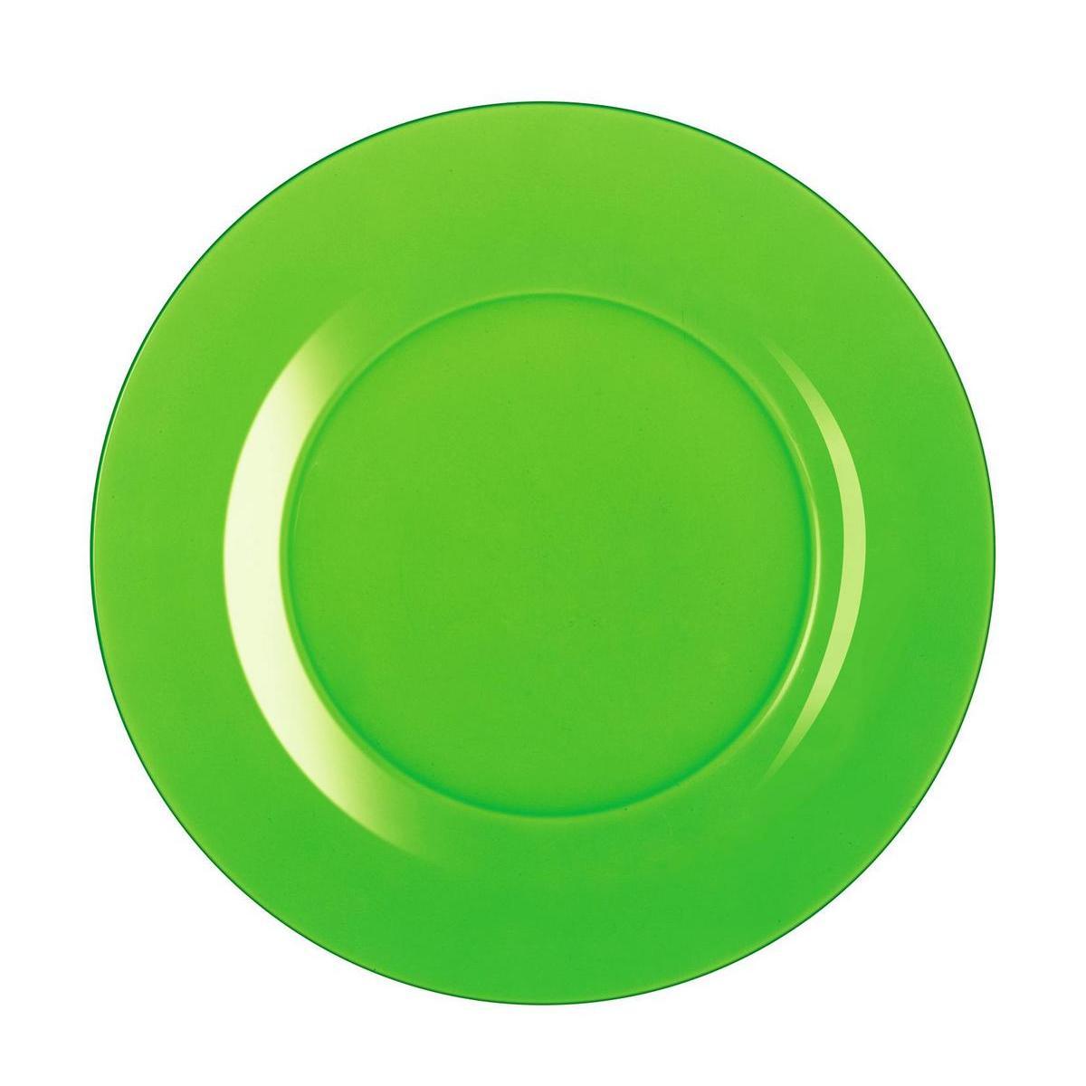 Assiette Techno Colors - Verre - Ø 25 cm - Vert