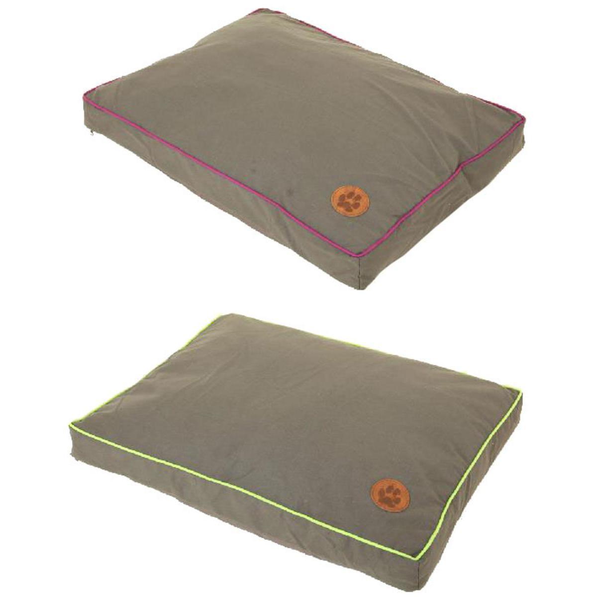 Coussin - Polyester - 90 x 70 cm - Violet ou vert