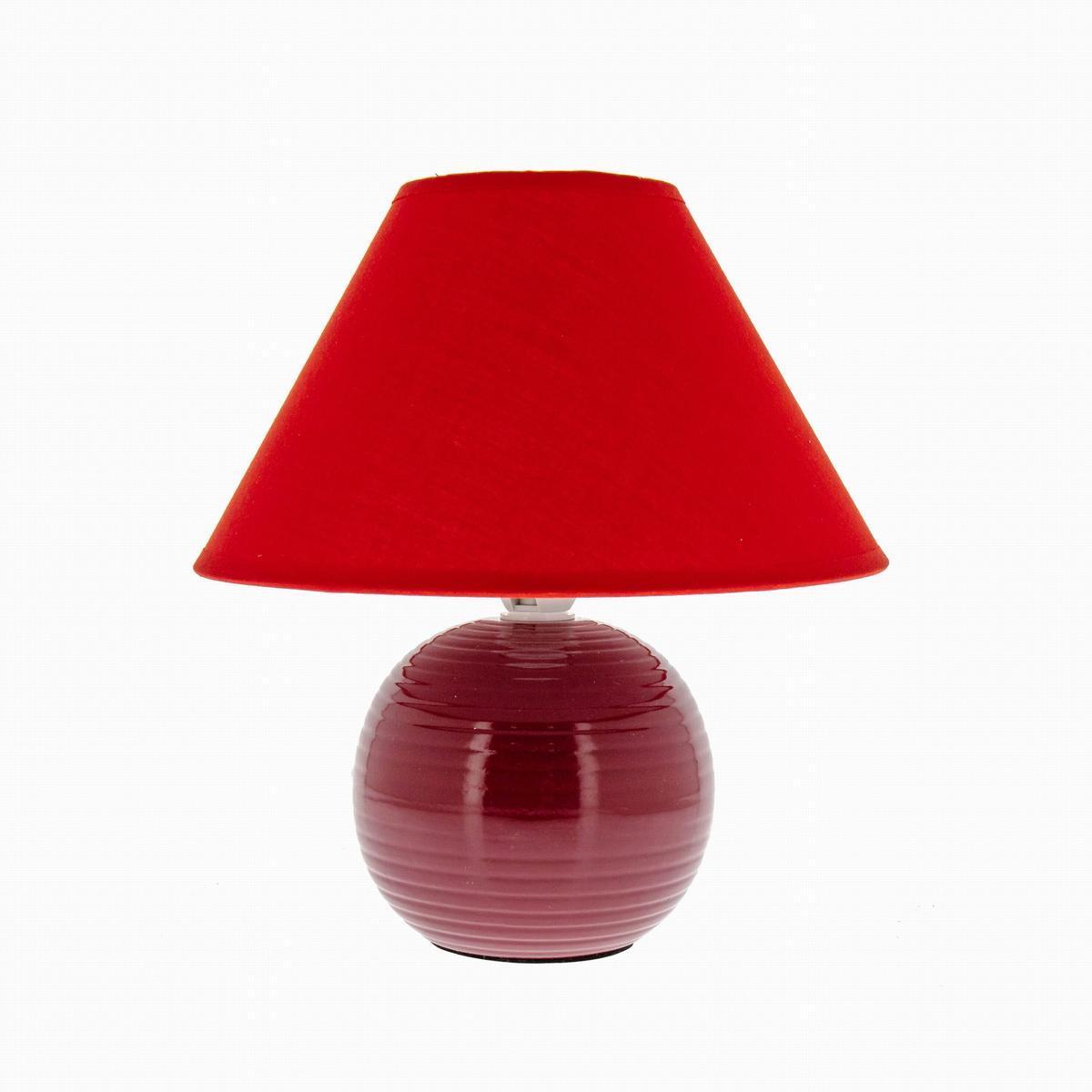 Lampe pop - Céramique - 21 cm - Rouge
