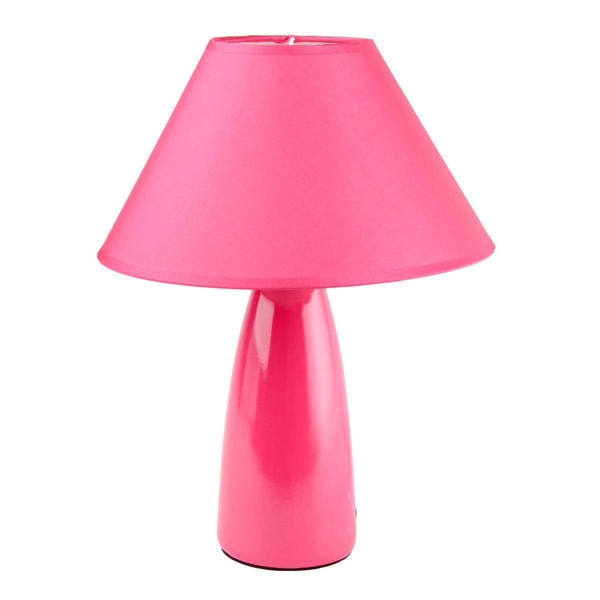 Lampe pop - Céramique - Ø 25 x H 34 cm - Rose