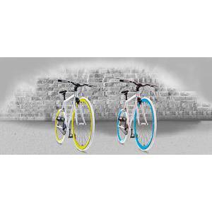 Velo fixie- Acier - 164 x 60 x 95 cm  - Blanc et bleu