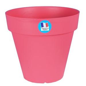 Pot rond modèle patio - Diamètre 30 x H 27 cm - rose fushia