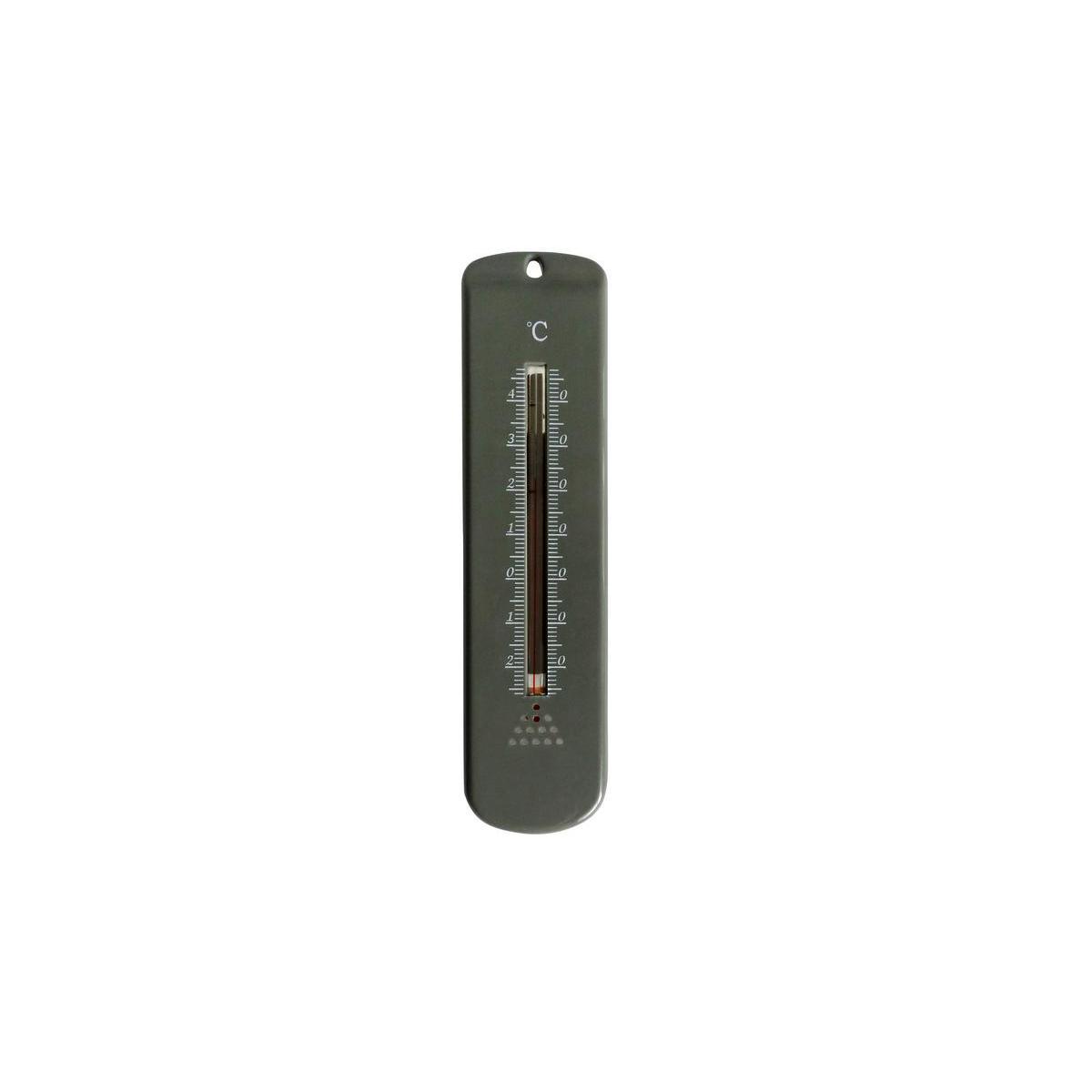 Thermomètre intérieur - Plastique - Taille standard - Gris