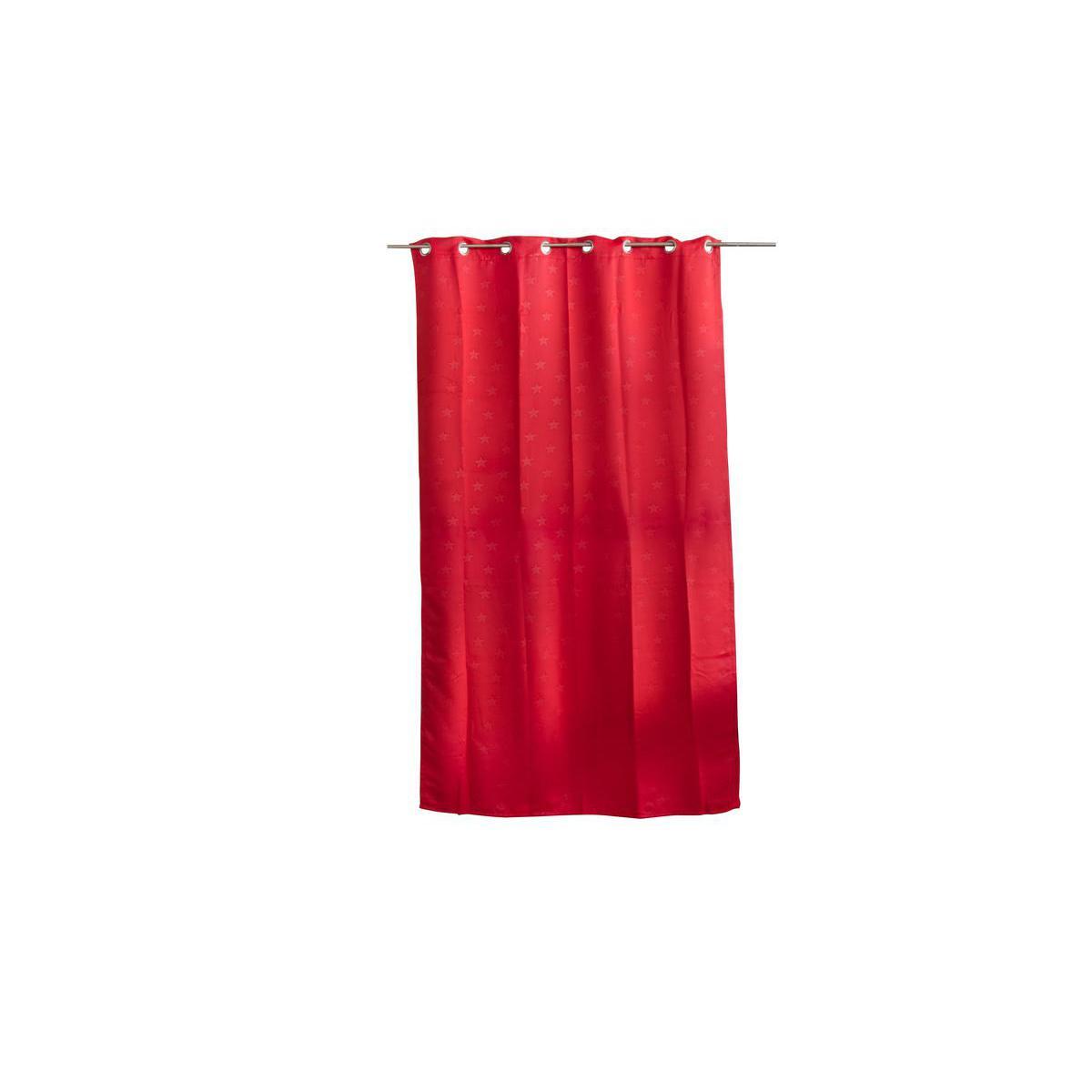 Rideau occultant - 100% polyester -140 x 260 cm - Rouge