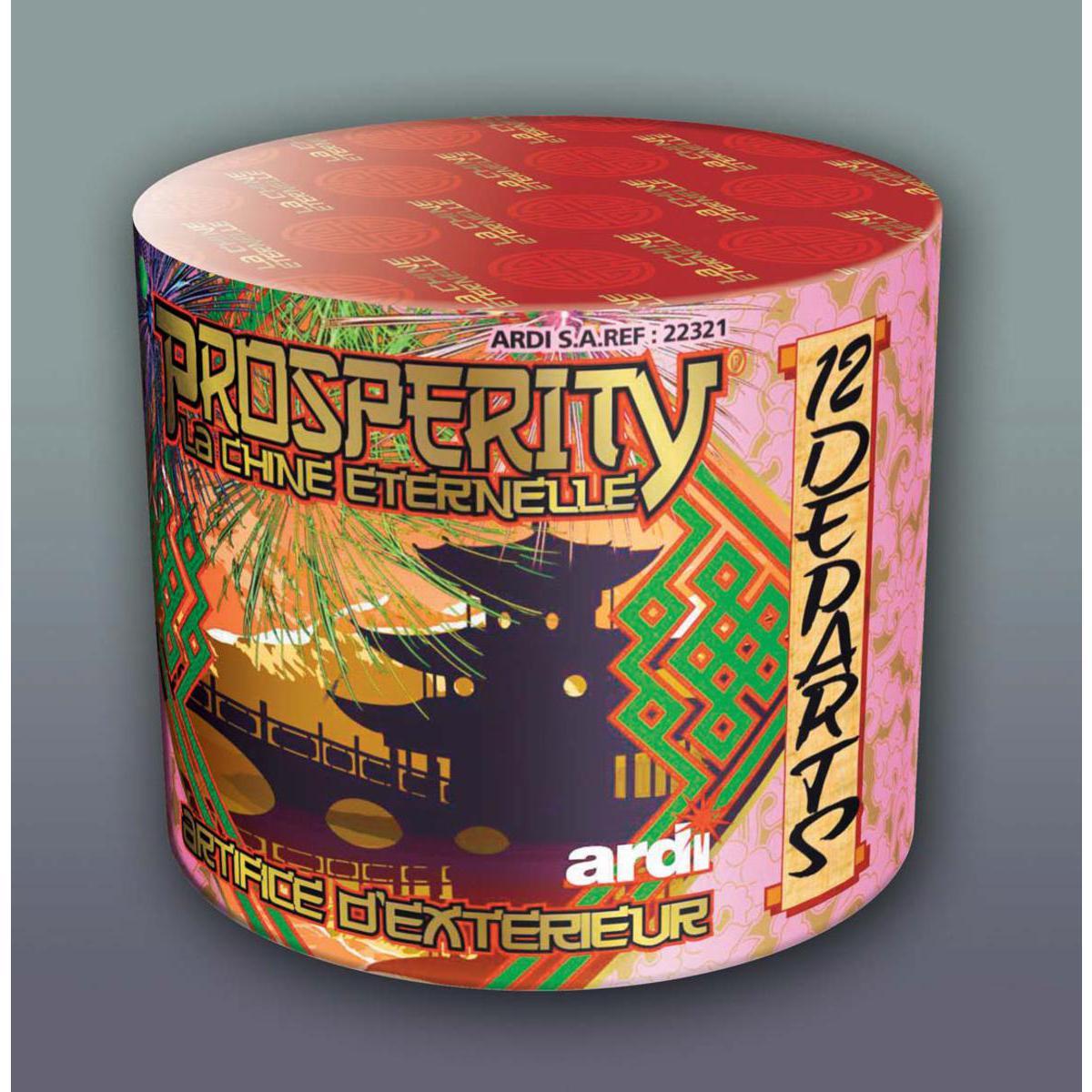 Feu d'artifice prosperity - Poudre explosive - 10,5 x 12,5 cm - Multicolore