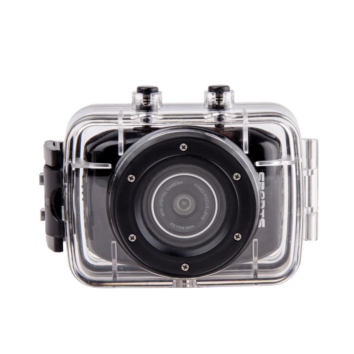 Caméra sport écran tactile - Plastique - 6.6 x 2.7 x 4.3 cm - Noir