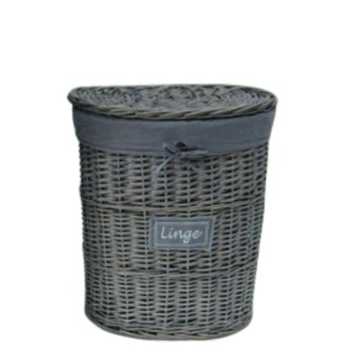 Panier à linge - Gris - 41 x 29 x 49 cm