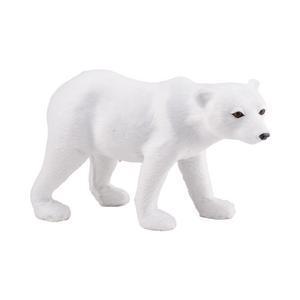 Ours polaire - Plastique et pelage - 25 x 8 x H 19 cm - Blanc