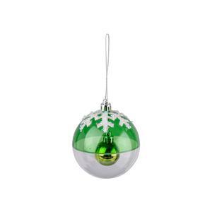 Boule dans boule - Plastique - Ø 8 cm - Vert et transparent