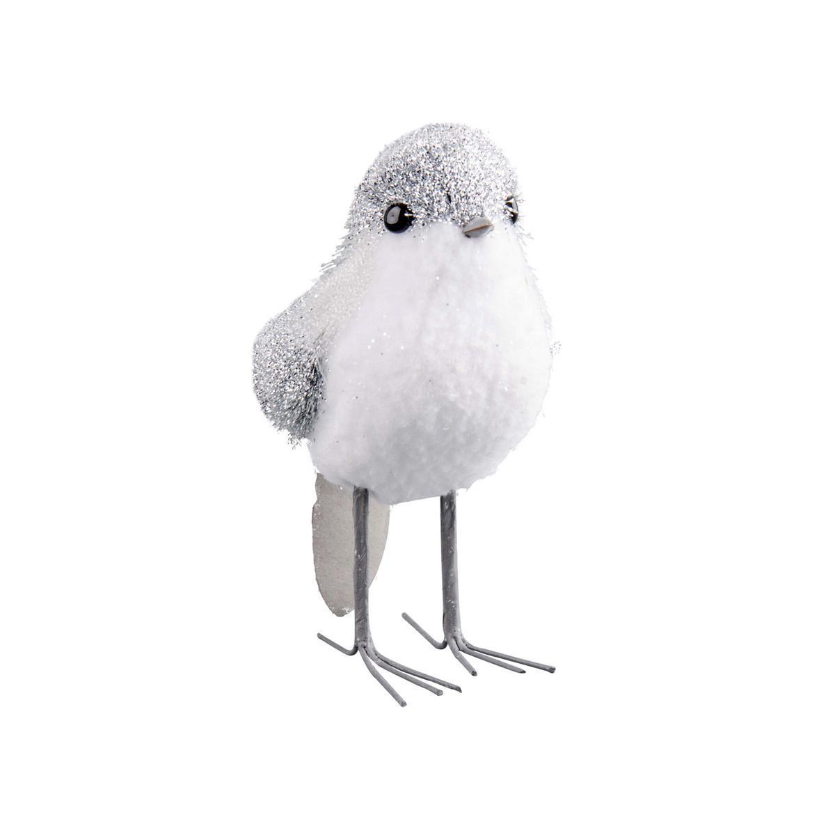 Oiseau debout - Polystyrène et plastique - Différentes tailles - Blanc et gris