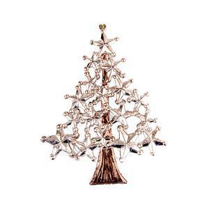 Suspension arbre de Noël bronze - Plastique - 11,5 x H 14,5 cm - Différents modèles au choix