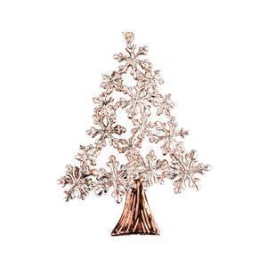 Suspension arbre de Noël bronze - Plastique - 11,5 x H 14,5 cm - Différents modèles au choix