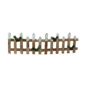 Barrière thématique de Noël - L 98 x H 30 cm - Marron, vert, rouge, blanc