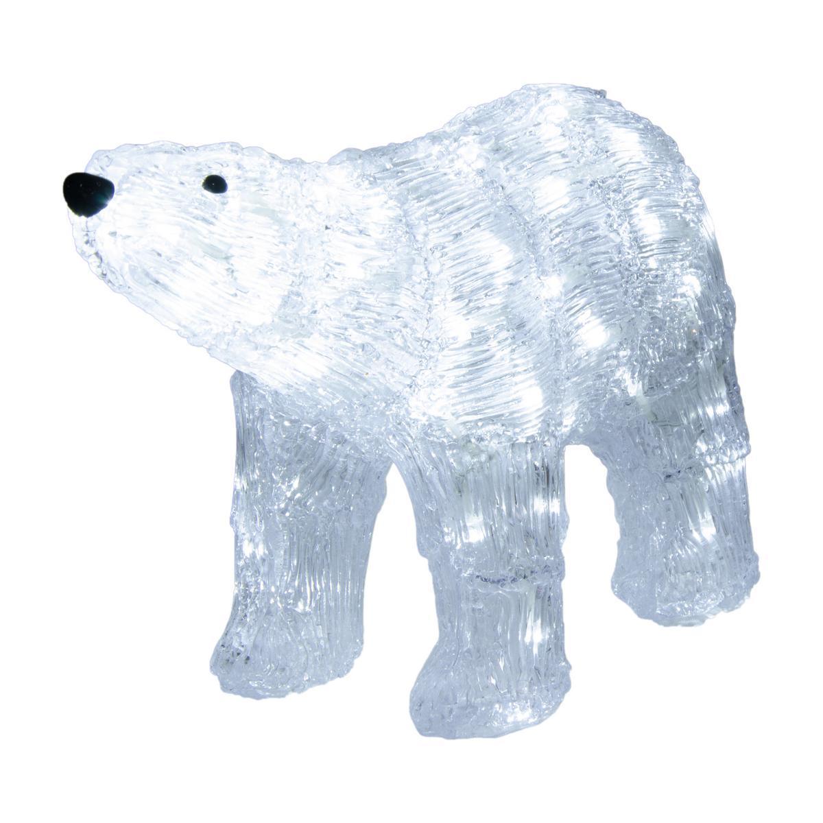 Ours polaire luminaire - 39 x 16 x H 27 cm - Blanc