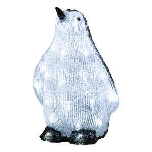 Pingouin lumineux - H 30 cm - Noir et blanc