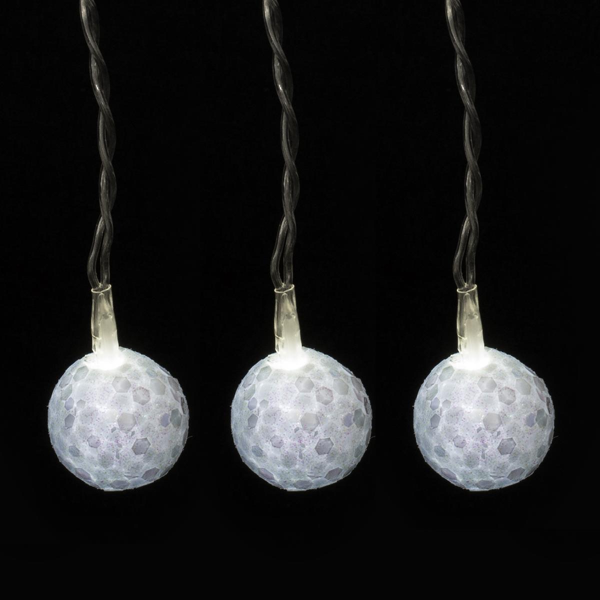 Guirlande boules lumineuse - 6 m - Blanc