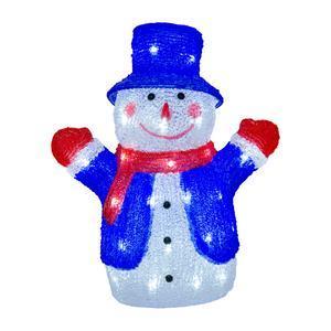 Bonhomme de neige lumineux - 32 x 19 x H 39 cm - Multicolore