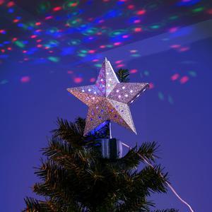 Cimier étoile lumineux à projections - Electrique - 17 cm - Multicolore