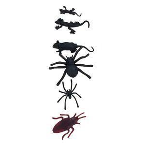 Animaux et insectes Halloween en plastique - Différentes tailles - Noir