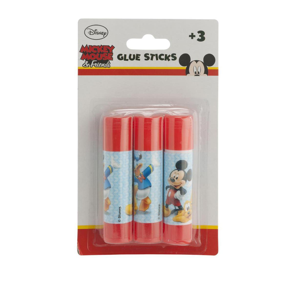 Lot de 3 tubes de colle Disney - Plastique - 1,7 x 1,7 x 8,1 cm - Multicolore