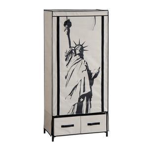 Armoire penderie - Acier - 75 x 45 x H 160 cm - Beige ou Gris