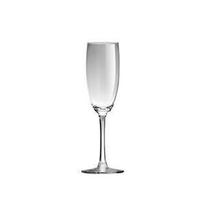 Lot de 6 flûtes à champagne Glass - Verre - 18 cl - Blanc
