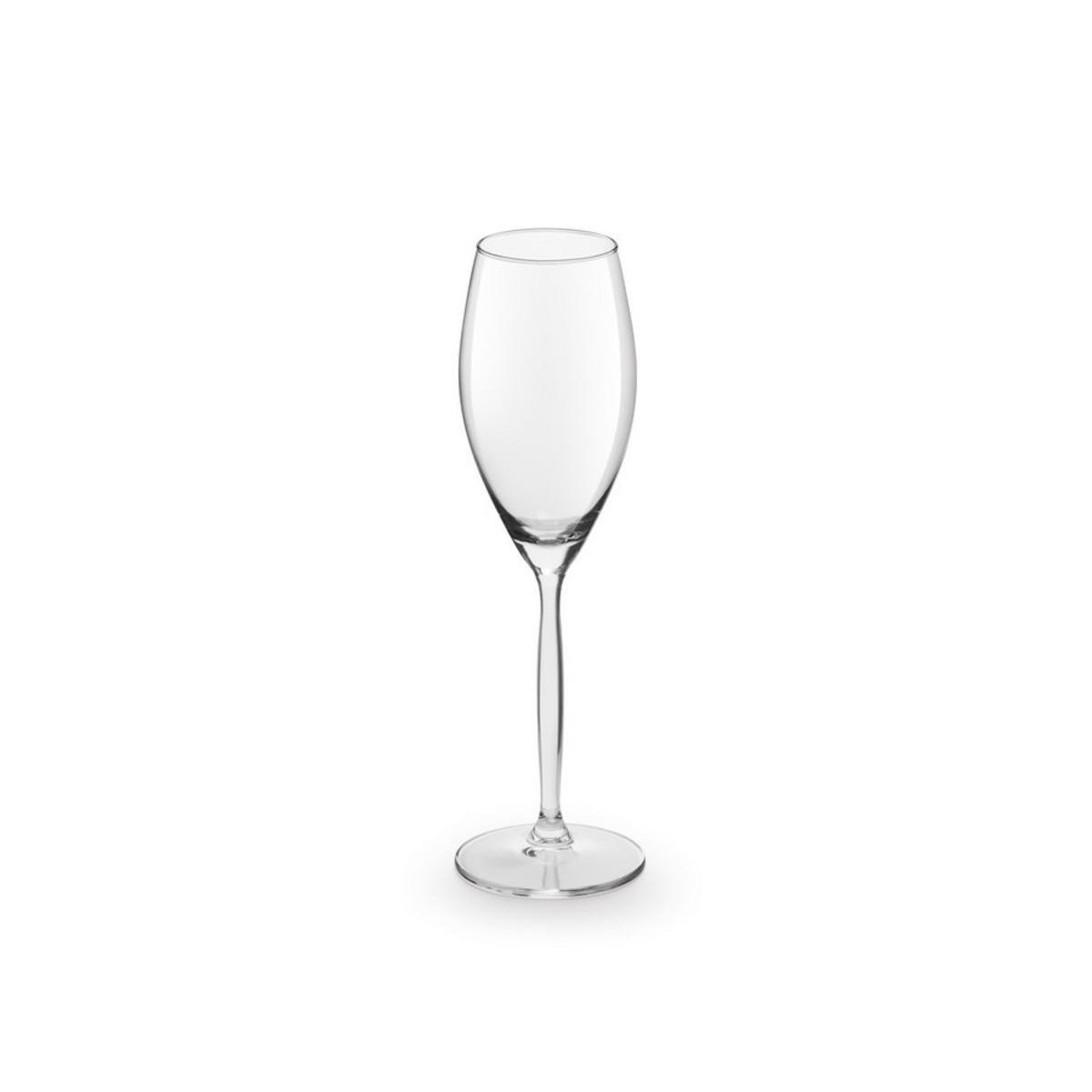 Lot de 3 flûtes à champagne Fluente - Verre - 22 cl - Blanc