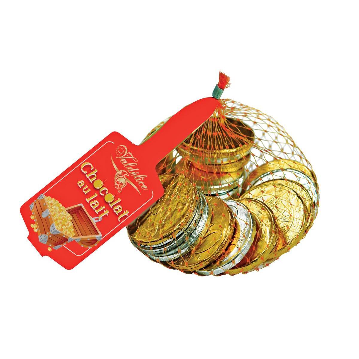 Filet de pièces d'or en chocolat -100 g