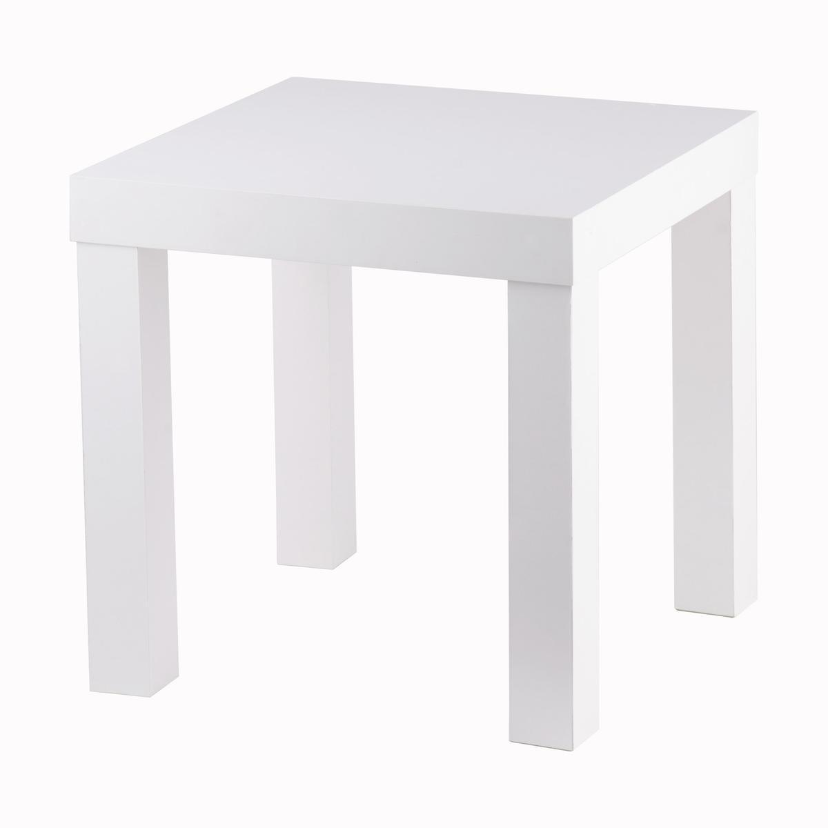 Table d'appoint - Panneau de particules - 39 x 39 x H 37 cm - Blanc