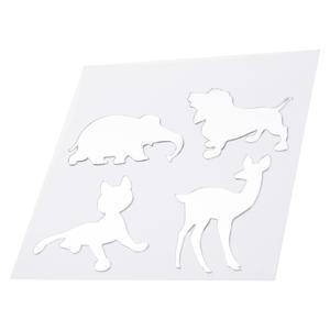 Stickers miroir - Acrylique - 15 x 1 x 15 cm - Blanc