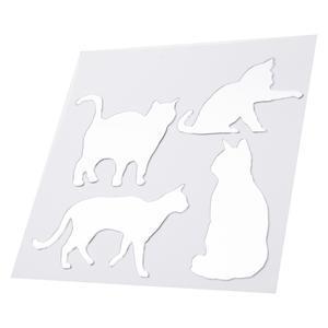 Stickers miroir - Acrylique - 15 x 1 x 15 cm - Blanc