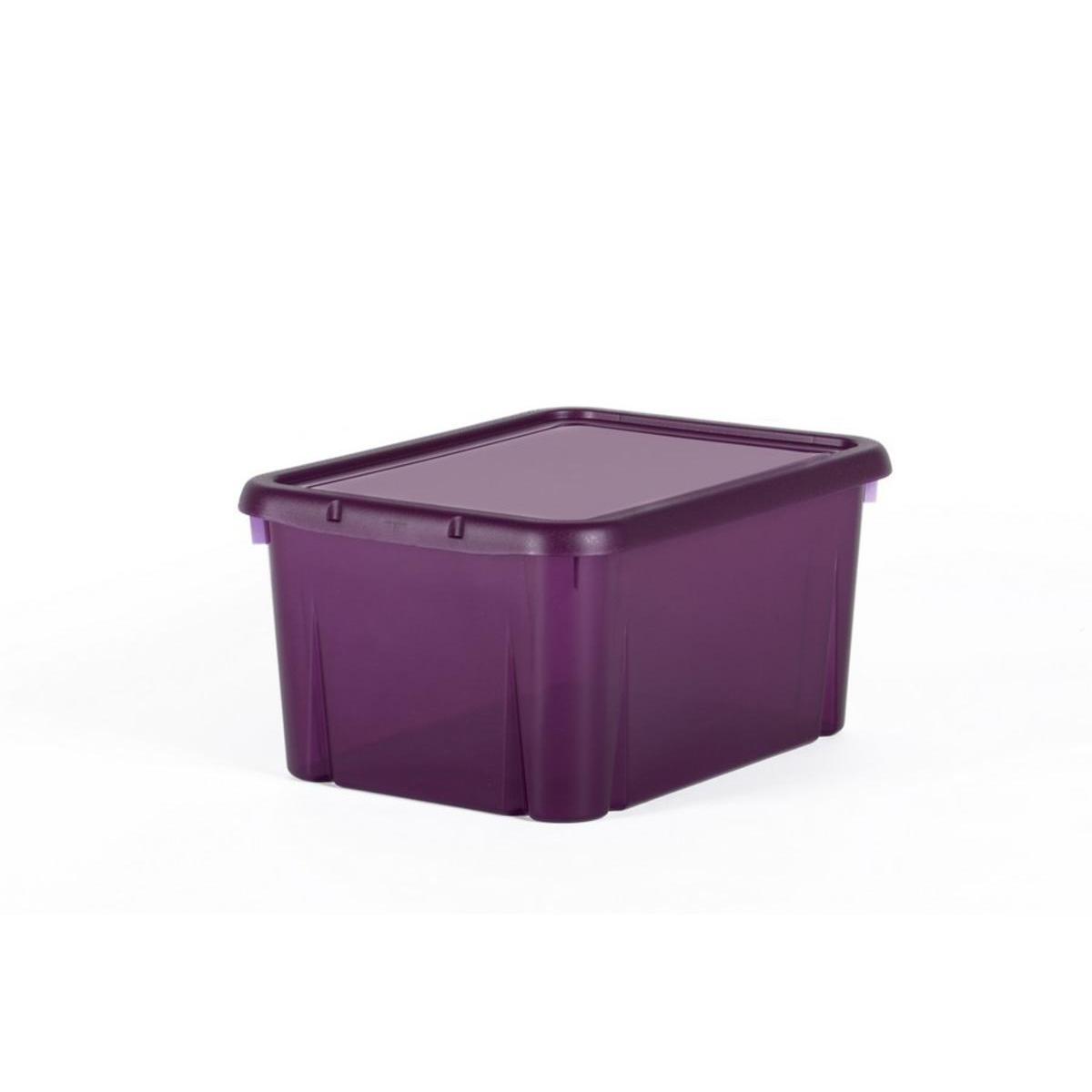 Box  rangement  8L - Plastique - 31 x 23,4 x 15,4 cm - Prune