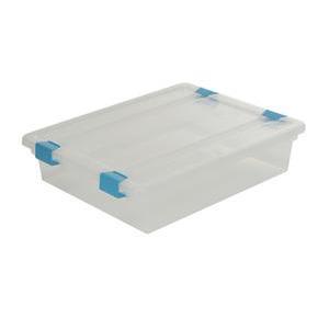 Box de rangement - Plastique - 36.5 x 28.3 x 8.2 cm - Blanc