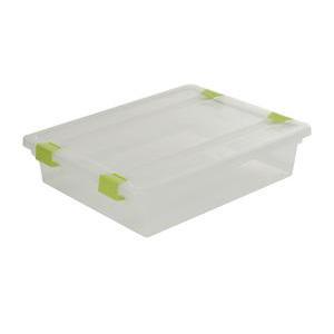 Box de rangement - Plastique - 36.5 x 28.3 x 8.2 cm - Blanc