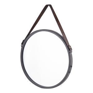 Miroir rond à suspendre - Verre - 41 x 3 x H 41 cm - Noir
