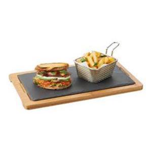 Planche de présentation burger - Ardoise - 30 x 20 cm - Noir